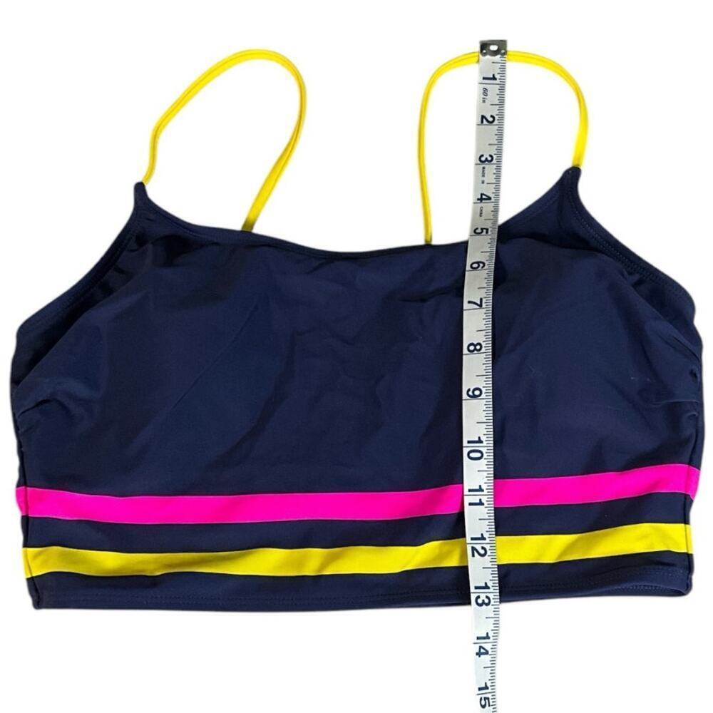 So Khols 2 Piece Swim Suit NWOT Built In Bra Adjustable Strap Dark Blue Size Lg - Picture 6 of 9